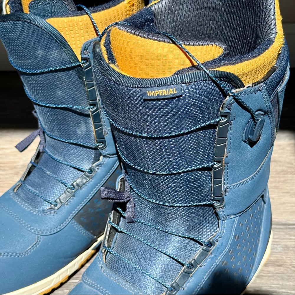 Burton Imperial Men's Blue and Yellow Snowboard Boots Size 11 - Picture 5 of 12